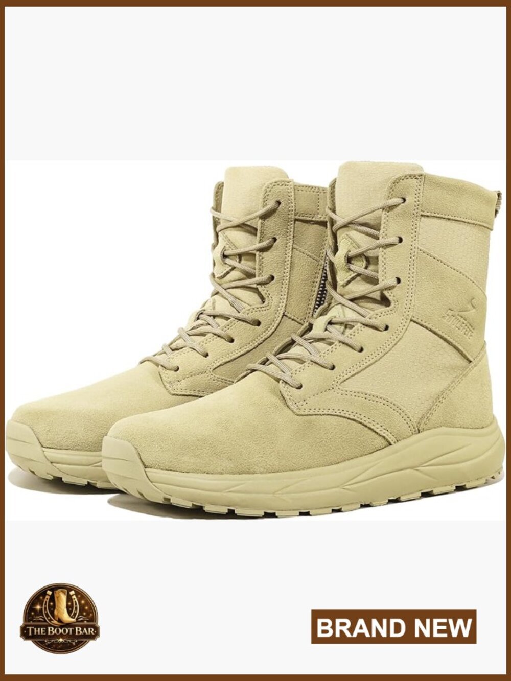 Lightweight Tactical Combat Boots Side Zipper Hiking Desert Military Boots